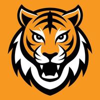 Fierce Tiger Head Mascot Logo Design vector