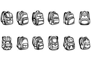 Ready Set Go With My Backpack vector