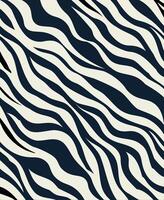 Vibrant Seamless Zebra Print Pattern - Black and White Animal Skin Background vector