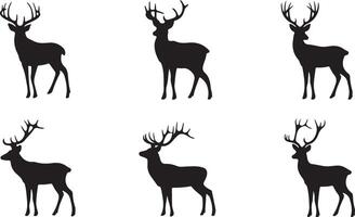 Collection of Deer silhouette vector