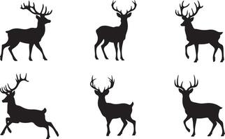 Black of Deer silhouette vector