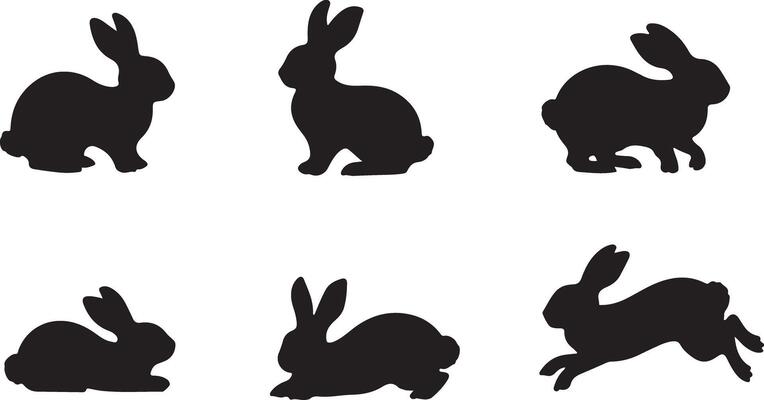 Collection of Rabbits silhouette