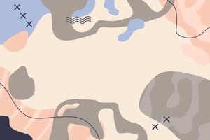 Minimalist abstract layout with soft curves vector