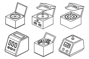 Centrifuges Silhouette The Art of Motion and Precision vector