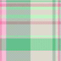 London seamless textile background, cowboy fabric texture pattern. Nostalgic tartan check plaid in light and green colors. vector