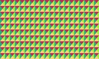 Vibrant geometric pattern featuring interlocking triangles in shades of green, yellow, and burgundy. vector