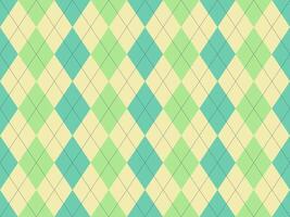 Elegant argyle pattern in pastel green, mint, and beige. Perfect for backgrounds, textures, or adding a touch of classic style to your designs. vector