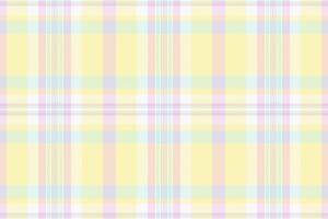 Delightful pastel plaid pattern in soft yellow, pink, and blue hues. Perfect for backgrounds, textiles, or crafting projects. Evokes feelings of spring, sweetness, and gentle femininity. vector
