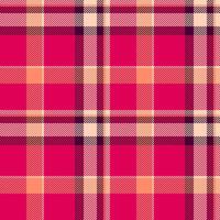 Vibrant pink, peach, and maroon plaid pattern. Perfect for textile design, fashion, website backgrounds, or any project needing a bold, geometric texture. vector