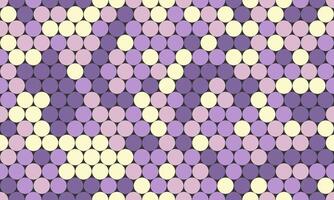 Abstract pastel circle pattern. Seamless texture of soft purple and cream circles arranged in a dynamic, wavelike design. vector