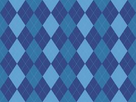Elegant argyle pattern in shades of blue. Perfect for backgrounds, textiles, or fashion designs. Sophisticated geometric design with a classic feel. Adds a touch of refined style to any project. vector
