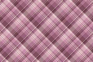 Famous fabric tartan seamless, crossed background pattern. Real textile plaid texture check in pink and pastel colors. vector