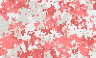 Abstract pink and beige digital camouflage pattern. Perfect for fashion, textile design, or as a modern background. The pixelated texture adds a unique, energetic vibe. vector