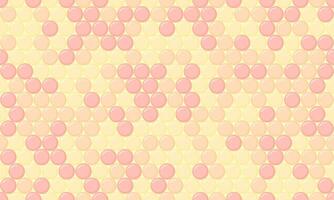 Abstract pastel pink and yellow circle pattern. Perfect for websites, backgrounds, presentations, and playful designs. vector