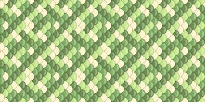 Abstract seamless pattern of overlapping pastel green and cream scales. vector