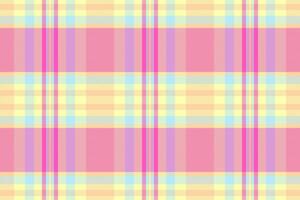 Delightful pastel plaid pattern in soft pink, yellow, and lavender. Perfect for backgrounds, textiles, or stationery design, evoking feelings of sweetness and gentle femininity. vector