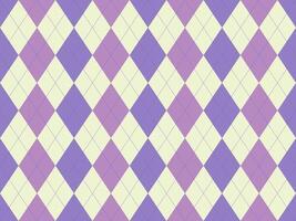Elegant pastel purple and cream argyle diamond pattern. Perfect for backgrounds, textiles, fashion, and website design. vector