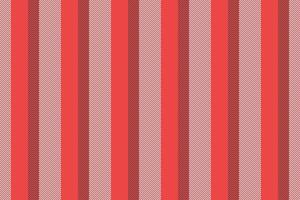 Pillow texture lines seamless, grunge vertical stripe pattern. Dariation textile background fabric in red and light colors. vector