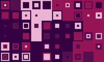 Abstract geometric background featuring a dynamic composition of squares in varying shades of purple and pink. vector
