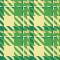 Vibrant green and cream plaid pattern. Perfect for textile design, apparel, or website backgrounds. This seamless texture evokes a feeling of freshness and nature. vector
