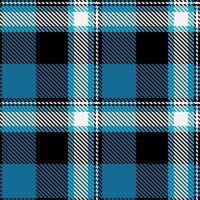 Sheet fabric background textile, turquoise plaid check. Arabic texture tartan pattern seamless in cyan and black colors. vector
