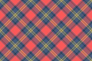 Vibrant coral, dusty rose, and slate blue hues intertwine in this captivating diagonal plaid pattern. vector