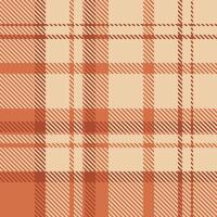 Warm, earthy plaid pattern in soft orange and beige tones. Perfect for autumnal designs, textile projects, or as a background for websites and social media. vector
