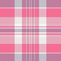 Ornament pattern texture check, gift card fabric plaid. 1940s tartan textile background seamless in red and white colors. vector