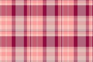 Real check textile background, picnic pattern texture . Screen seamless fabric tartan plaid in red and pink colors. vector