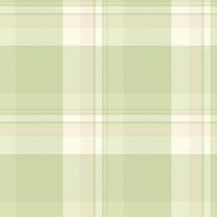 Subtle sage green and cream plaid pattern. Elegant and versatile design perfect for textiles, websites, or packaging. Evokes feelings of calmness and sophistication. vector