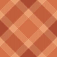 Periodic texture fabric textile, costume check background pattern. Production tartan seamless plaid in orange and red colors. vector