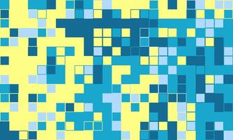 Abstract pixel art background. Dynamic, vibrant mosaic of teal and yellow squares creates a modern, energetic feel. vector