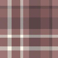 Elegant mauve and cream plaid pattern. Versatile texture ideal for fashion, home decor, or website backgrounds. Subtle yet sophisticated, this design evokes warmth and comfort. vector