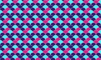 Vibrant geometric pattern of overlapping semicircles in pink, blue, and purple. Ideal for textile design, website backgrounds, or playful branding. vector