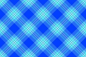 Heritage background fabric texture, suit tartan check. Patterned plaid seamless pattern textile in bright and blue colors. vector