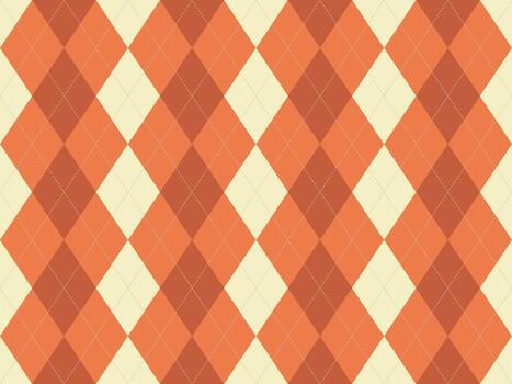 Elegant argyle pattern in warm autumnal hues. Perfect for fallthemed designs, fashion, textiles, websites, or any project needing a sophisticated and stylish geometric background. vector