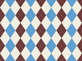 Elegant argyle pattern in classic blue, cream, and maroon. Perfect for adding a touch of sophisticated style to websites, textiles, and packaging. vector