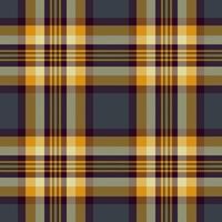 Equal fabric plaid , repetitive seamless tartan background. Messy texture check pattern textile in dark and amber colors. vector