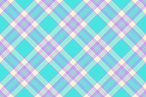 Vibrant turquoise, lilac, and cream plaid pattern. Perfect for textile design, fashion, or website backgrounds. This cheerful, seamless texture evokes feelings of spring and optimism. vector