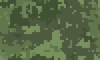 Abstract pixelated camouflage pattern in shades of green. Ideal for backgrounds, textiles, and militarythemed designs. vector