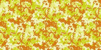 Abstract digital camouflage pattern in vibrant yellow and orange hues. Perfect for textile design, backgrounds, or modern graphic projects. vector