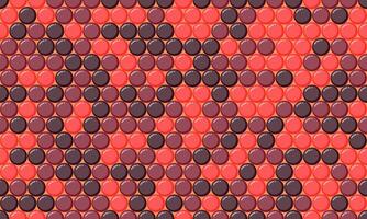 Abstract geometric pattern of overlapping circles in red and purple hues. Creates a dynamic, textured visual with a playful, almost bubbly feel. vector