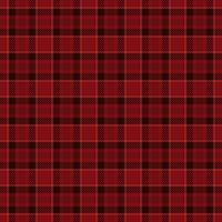 Layer textile check, custom seamless texture background. Madras tartan fabric pattern plaid in red and black colors. vector