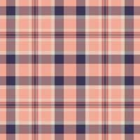Calm check texture , stripped tartan fabric background. Ornate plaid textile pattern seamless in red and indigo colors. vector