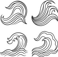 Abstract One Line Art for Coloring Page vector
