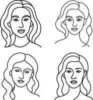 Minimalist Line Art Template for Coloring Page vector