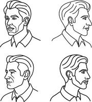 Boho One Line Art Template for Coloring Page vector