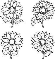 Decorative Pattern One Line Art for Coloring Page vector