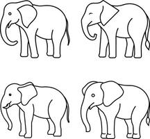 Easy to Color One Line Art for Coloring Page vector