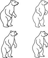 Outlined One Line Art Template for Coloring Page vector